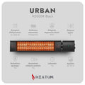 Infrared šildytuvas Heatum URBAN H2000R su stovu